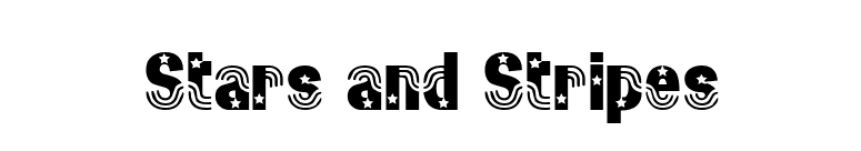 Stars and Stripes font preview