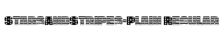 StarsAndStripes-Plain Regular font preview