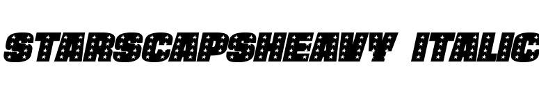 StarsCapsHeavy Italic font preview