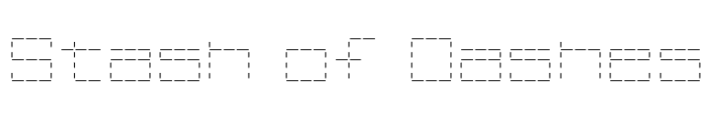 Stash of Dashes font preview