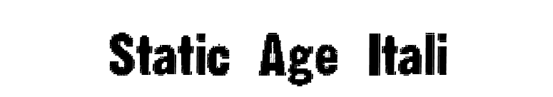 Static Age Itali font preview