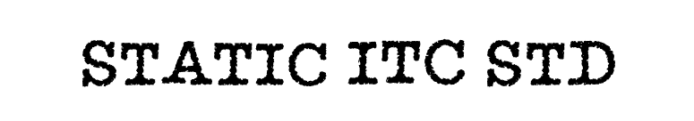 Static ITC Std font preview