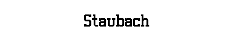 Staubach font preview