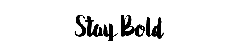 Stay Bold font preview