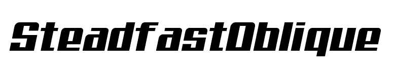 SteadfastOblique font preview