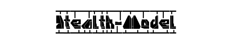 Stealth-Model font preview