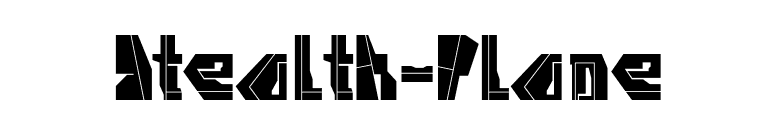 Stealth-Plane font preview