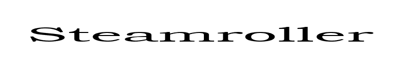 Steamroller font preview