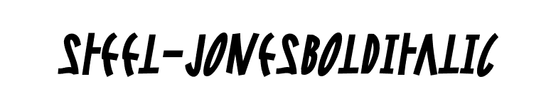 Steel-JonesBoldItalic font preview