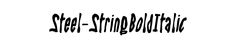 Steel-StringBoldItalic font preview