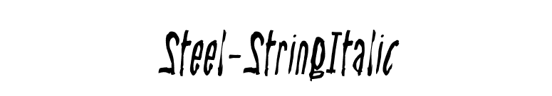 Steel-StringItalic font preview