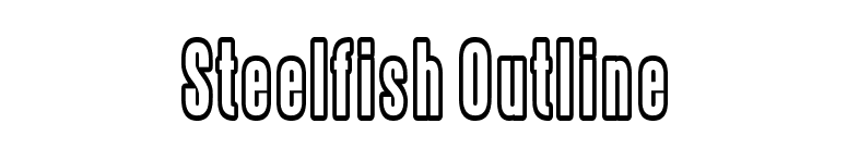 Steelfish Outline font preview