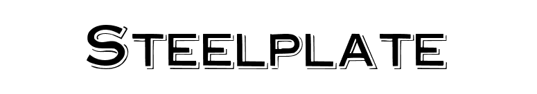 Steelplate font preview