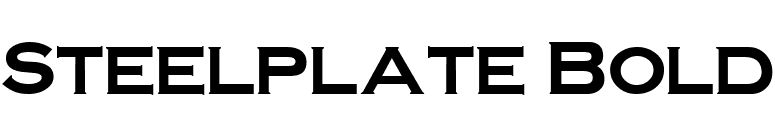 Steelplate Bold font preview