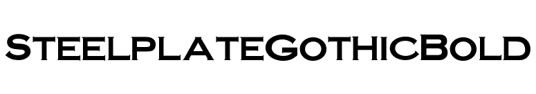 SteelplateGothicBold font preview