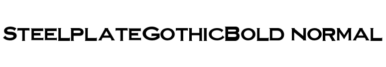 SteelplateGothicBold normal font preview