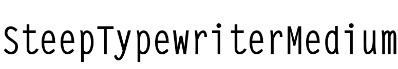 SteepTypewriterMedium font preview