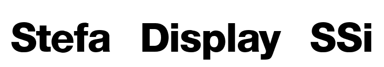 Stefa Display SSi font preview