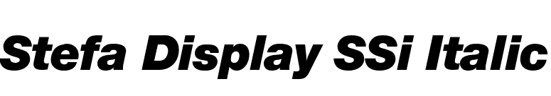 Stefa Display SSi Italic font preview