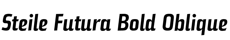 Steile Futura Bold Oblique font preview