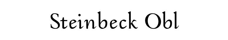 Steinbeck Obl font preview