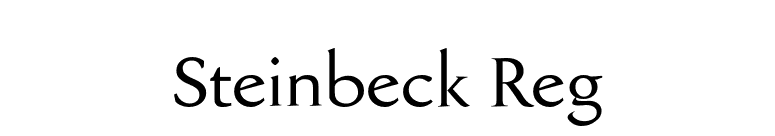 Steinbeck Reg font preview