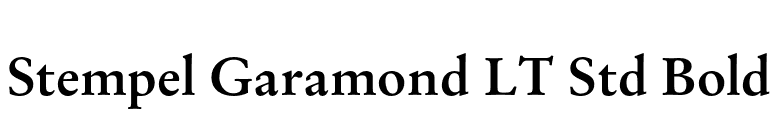 Stempel Garamond LT Std Bold font preview