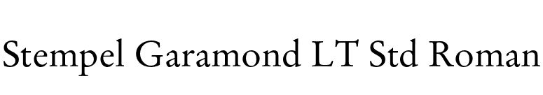 Stempel Garamond LT Std Roman font preview