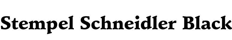 Stempel Schneidler Black font preview