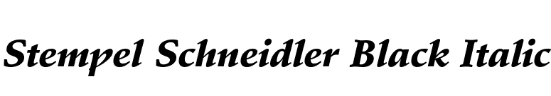 Stempel Schneidler Black Italic font preview