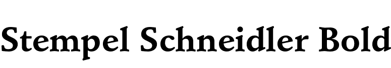 Stempel Schneidler Bold font preview