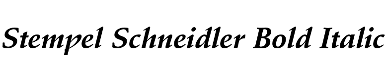Stempel Schneidler Bold Italic font preview