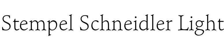 Stempel Schneidler Light font preview