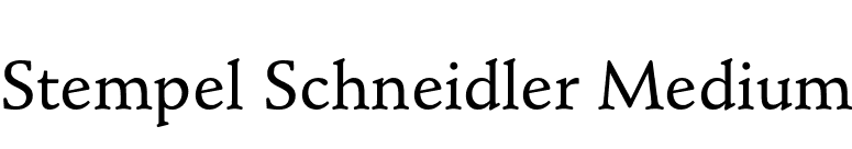 Stempel Schneidler Medium font preview