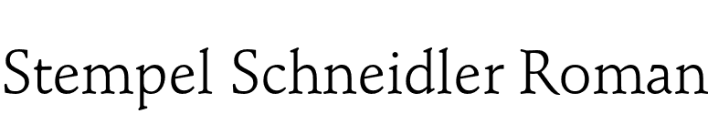 Stempel Schneidler Roman font preview