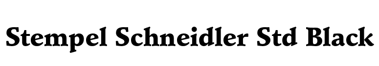 Stempel Schneidler Std Black font preview