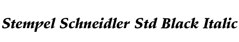Stempel Schneidler Std Black Italic font preview