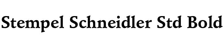 Stempel Schneidler Std Bold font preview