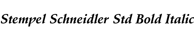 Stempel Schneidler Std Bold Italic font preview