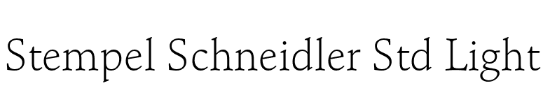 Stempel Schneidler Std Light font preview
