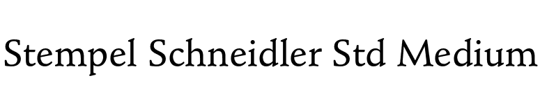 Stempel Schneidler Std Medium font preview