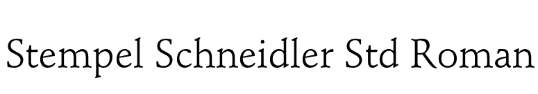 Stempel Schneidler Std Roman font preview