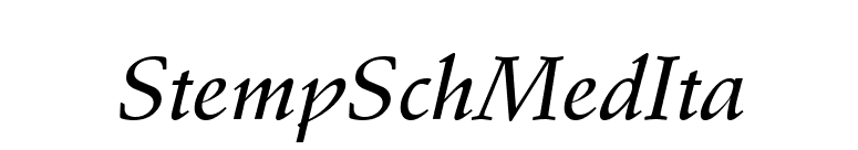 StempSchMedIta font preview