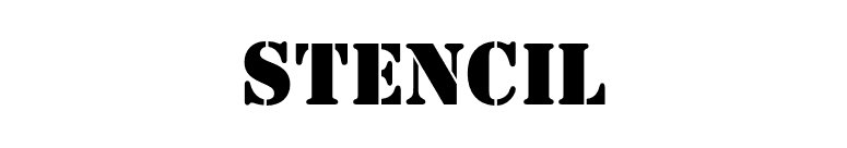 Stencil font preview