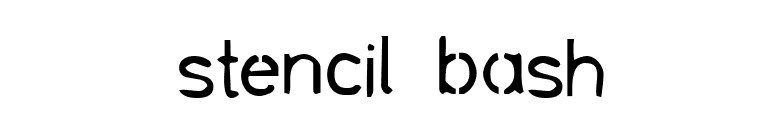 stencil bash font preview