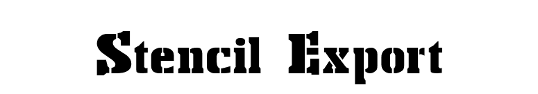 Stencil Export font preview