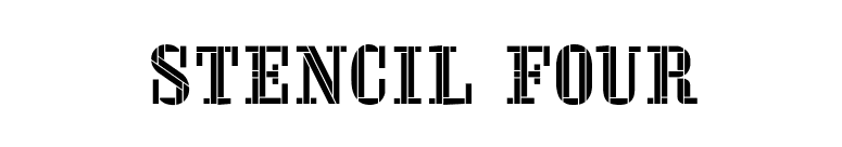Stencil Four font preview