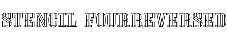 Stencil FourReversed font preview