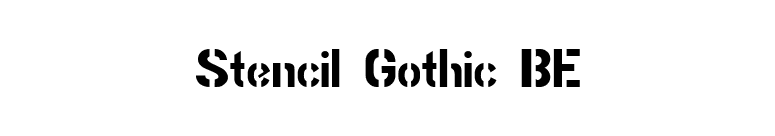 Stencil Gothic BE font preview