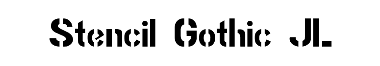 Stencil Gothic JL font preview